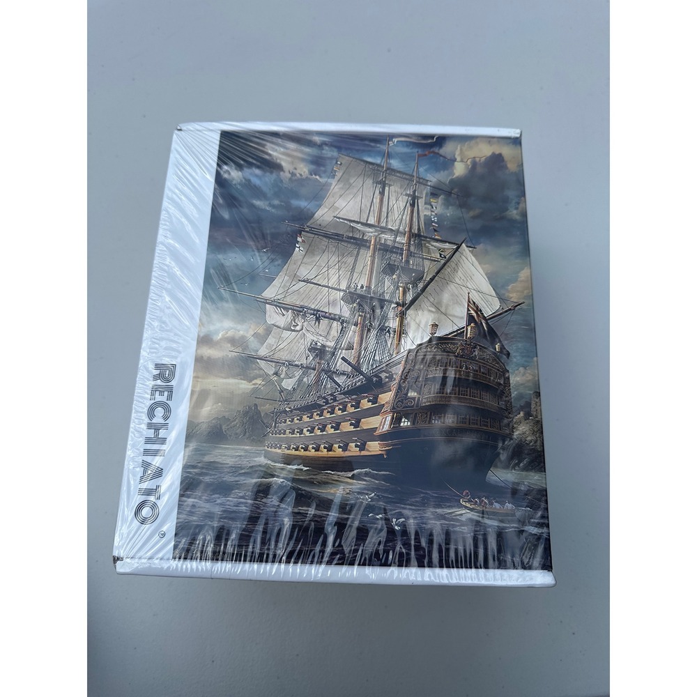 Rechiato 2-Pack Jigsaw Puzzles Tall Ship and Surreal Library Designs New Sealed